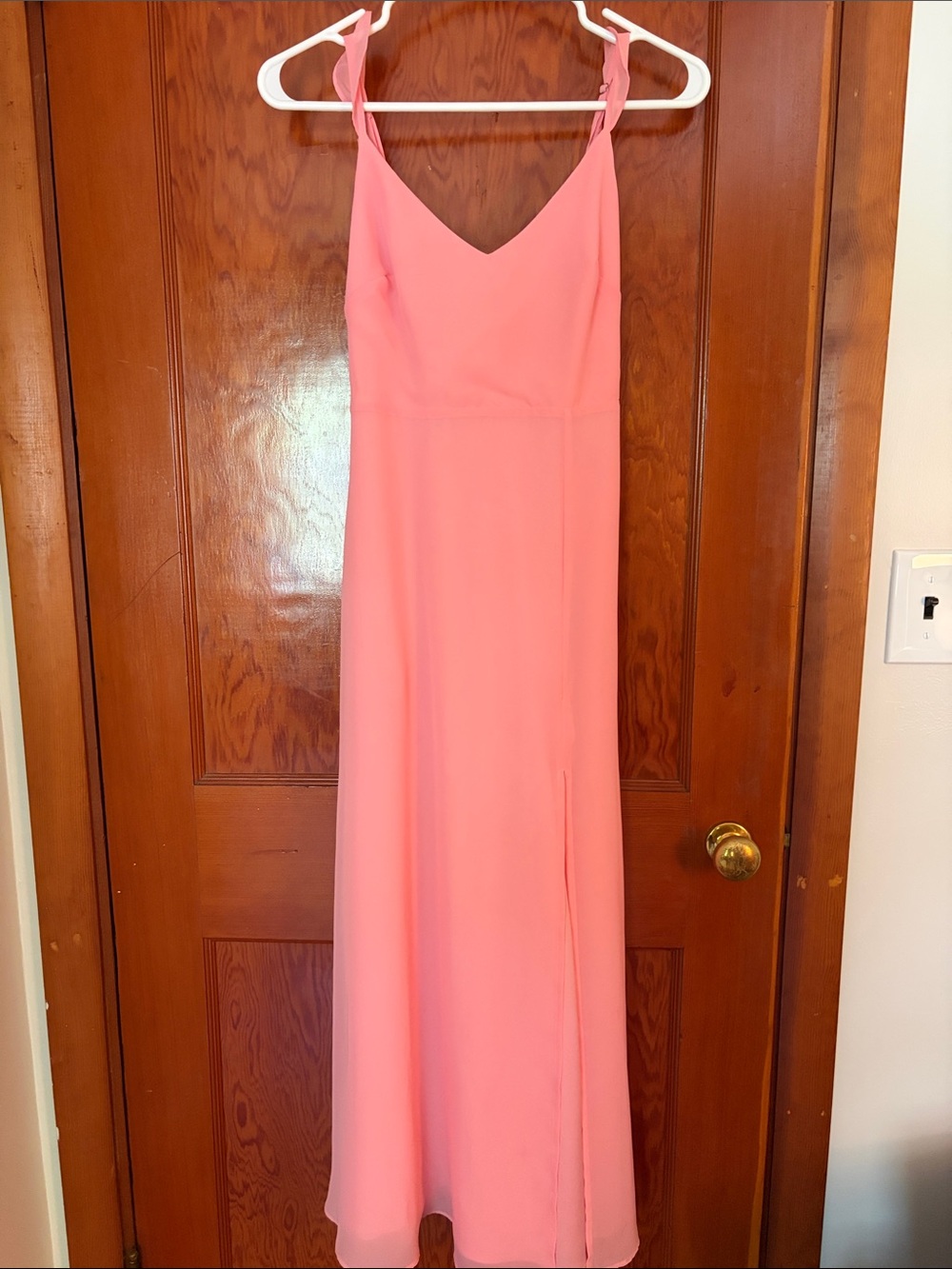 Birdy Grey Pink V-Neck Spaghetti Strap Maxi Dress
